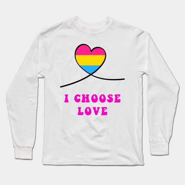 Pride heart I choose love Long Sleeve T-Shirt by artbypond